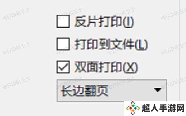 启用双面打印