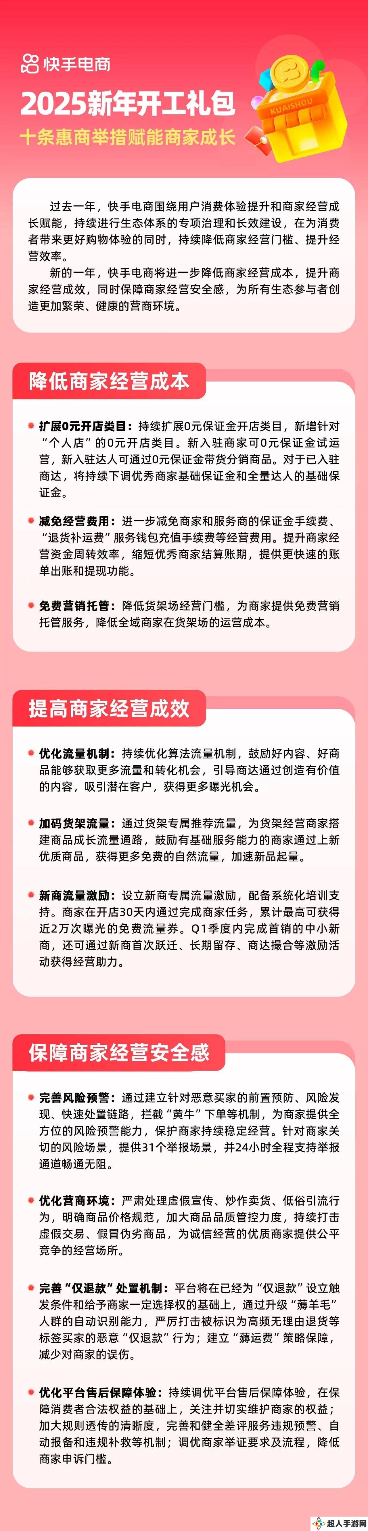 快手电商十大惠商政策出炉，助商家新年启航提升经营安全感