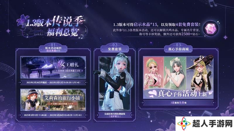 无限暖暖即将更新1.3版本 1.3版本官方福利总览